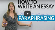 How to write a good essay: Paraphrasing the question [Sep 12, 2016] 