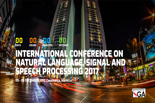 International Conference on Natural Language, Signal and Speech Processing/Casablanca 2017