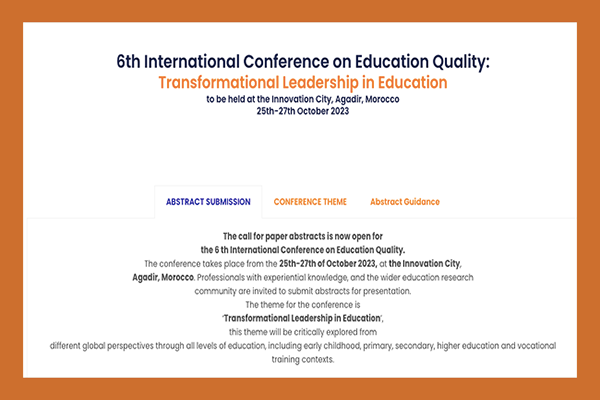 Conference poster: 6th International Conference on Education Quality