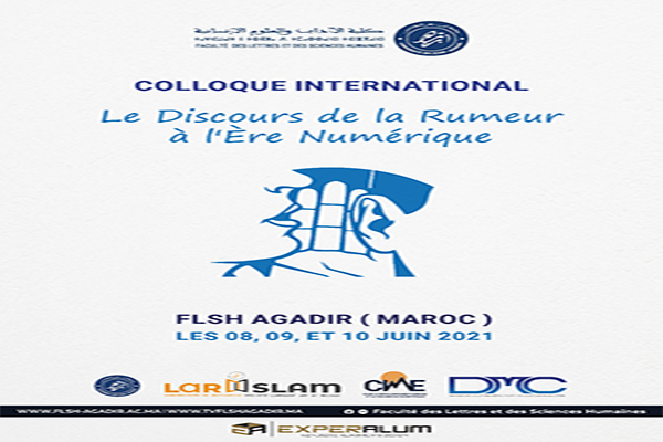 Le discours de la rumeur à l'ère numérique/June 8-10/FLSH Agadir Poster: Conf/Le discours de la rumeur à l'ère numérique/June 8-10/FLSH Agadir